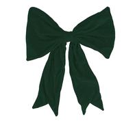 Gisela Graham Green Velvet Clip On Bow, Large, 43cm, Polyester, Christmas Home Decor