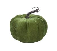 Gisela Graham Green Velvet Pumpkin Halloween Decoration, Medium