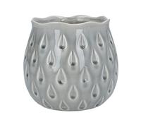 Gisela Graham Grey Ceramic Teardrop Pot Cover: L