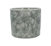 Gisela Graham Grey Cosmos Design Plant Pot Cover, 17cm