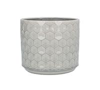 Gisela Graham Grey Honeycomb Ceramic Pot Cover Medium