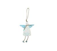 Gisela Graham Wood Decoration, Blue/White, One Size