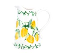 Gisela Graham Hand Painted Lemon Design Stoneware Jug, Large