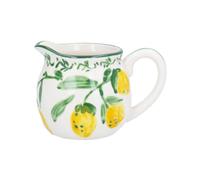 Gisela Graham Hand Painted Lemon Design Stoneware Jug, Small, 150ml