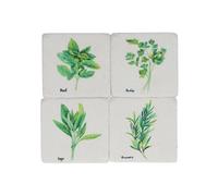 Gisela Graham Herbs Resin Coasters - set of four
