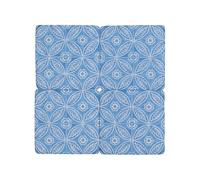Gisela Graham Heritage Blue Circle Patterned Resin Coasters - set of four