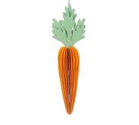 Gisela Graham Honeycomb Paper Carrot Easter Decoration