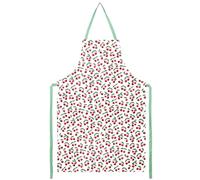 Gisela Graham Kitchen Apron, Adjustable Cotton Fabric Apron with Cherry Design, Durable Washable Home Kitchen Apron