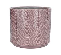 Gisela Graham Large Dusky Mauve Wavy Ceramic Pot Cover