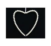 Gisela Graham large Pearl Beaded Hanging Heart