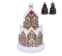 Gisela Graham Large White Snowy Light Up Gingerbread House
