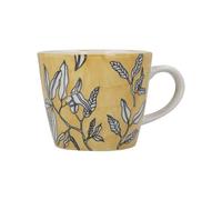 Gisela Graham Leaf Patterened Stoneware Mug, 300ml (Yellow)