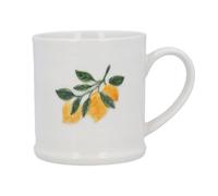Gisela Graham Lemon Branch Embossed Stoneware Mug