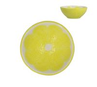 Gisela Graham Lemon Slice Snack Bowl, Stoneware. Mini, 10cm