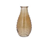 Gisela Graham Light Amber Dimple Bud Vase, 14cm