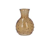 Gisela Graham Light Amber Dimple Mini Bud Vase, 10cm