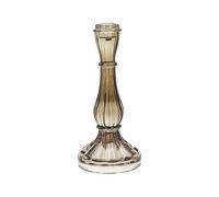 Gisela Graham Light Amber Hourglass Candlestick - Large