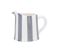 Gisela Graham Light Grey Striped Stoneware Serving Jug Pitcher, 150ml