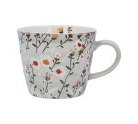 Gisela Graham Light Grey Wild Daisy Stoneware Mug