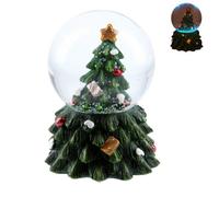 Gisela Graham Light Up Christmas Tree Snow Globe, 8 X 5.5 Cm, Twinkling Led Effect For Holiday Décor