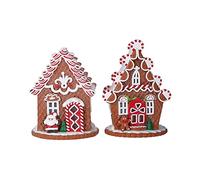 Gisela Graham Light Up Gingerbread House x2
