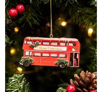 Gisela Graham London Bus Wooden Tree Decoration