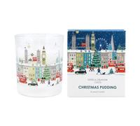 Gisela Graham London Scene Christmas Pudding Small Scented Candle - 60mm X 80mm, Spiced Fragrance