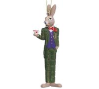 Gisela Graham Mad March Hare Christmas Tree Decoration, Resin, 11cm