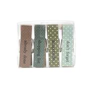 Gisela Graham Magnetic Peg Clips, Wood, Multi, One Size