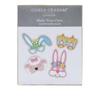 Gisela Graham Make Your Own Easter Paper Masks, Set of 4, Arts and Crafts Activity Kit