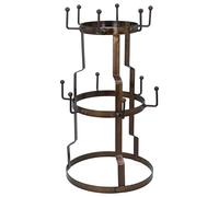 Gisela Graham Metal Mug Tree, 2 Tier Storage Holder, 12 Mug Capacity