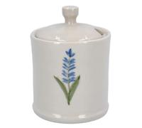 Gisela Graham Mini Ceramic Honey Pot - Lavender design - 7.5cm
