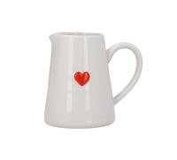Gisela Graham Mini Searving Jug, Embossed Red Heart Design, 100ml