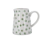 Gisela Graham Mini Serving Jug, Green Dots, 100ml, Glazed Stoneware