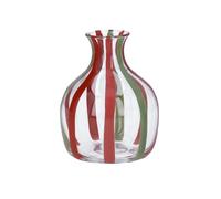 Gisela Graham Multi Stripe Glass Onion Vase, Small, 13cm Height