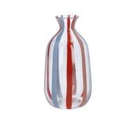 Gisela Graham Multi Stripe Glass Vase, Small, 16cm Height