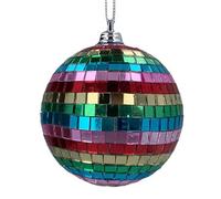 Gisela Graham Multicoloured Disco Ball Bauble - 8cm