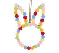 Gisela Graham Multicoloured Pom Pom Bunny Easter Decoration