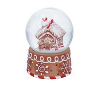 Gisela Graham Musical Gingerbread House Christmas Snow Globe, 14.5 X 9.5 Cm, Musical Festive Decoration