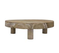 Gisela Graham Natural Wood Display Riser, Low, Round, Item Stand (Large)