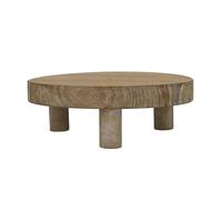 Gisela Graham Natural Wood Display Riser, Low, Round, Item Stand (Medium)