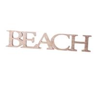 Gisela Graham Natural Wooden ’Beach’ Letters Standing Block Plaque