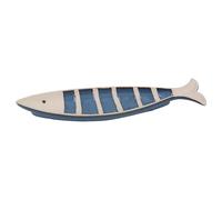 Gisela Graham Nautical Fish Trinket Dish, Striped, Blue, Stoneware, 25cm