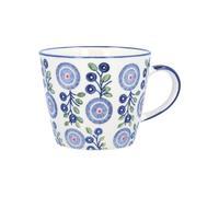 Gisela Graham Navy Bellis Daisy Stoneware Mug