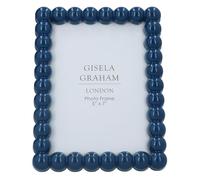 Gisela Graham Navy Blue Bobble Photo Frame, Wood (5 X 7 Inch)