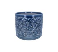 Gisela Graham Navy Blue Ceramic Plant Pot, Small