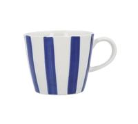 Gisela Graham Navy Blue Striped Stoneware Mug, 300ml