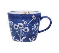 Gisela Graham Navy Wild Daisy Stoneware Mug