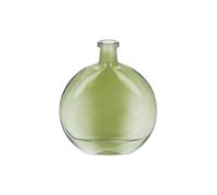 Gisela Graham Olive Green Glass Disc Bud Vase