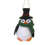 Gisela Graham one Wool Mix Penguin With Hat Decoration